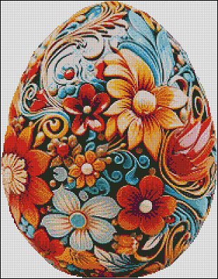 (image for) Flowered Easter Egg