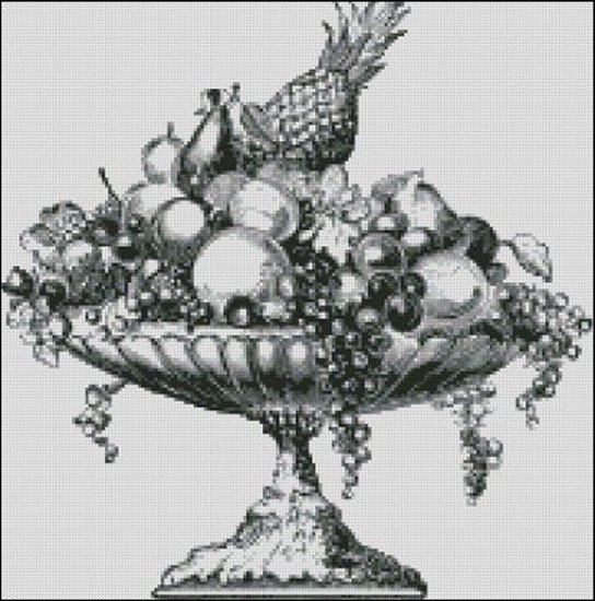 (image for) Monochrome Dish of Fruit
